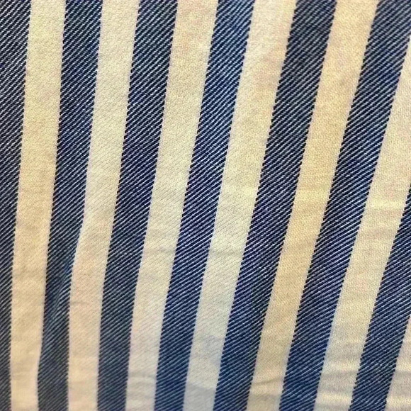 Women's Zac & Rachel Striped Button Up Long Sleeve Tunic Shirt-Sz L - Picture 3 of 5